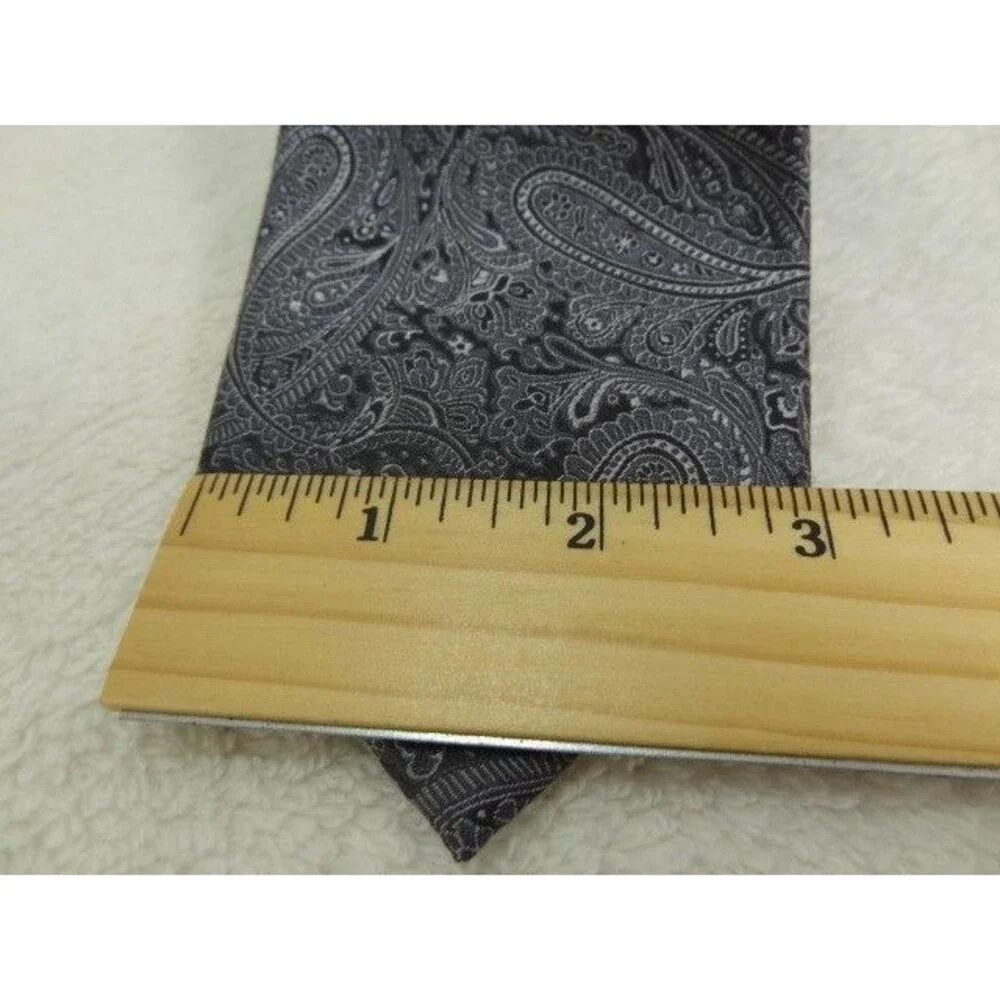Classic Paisley Gray Black White croft and borrow Men's Tie Necktie